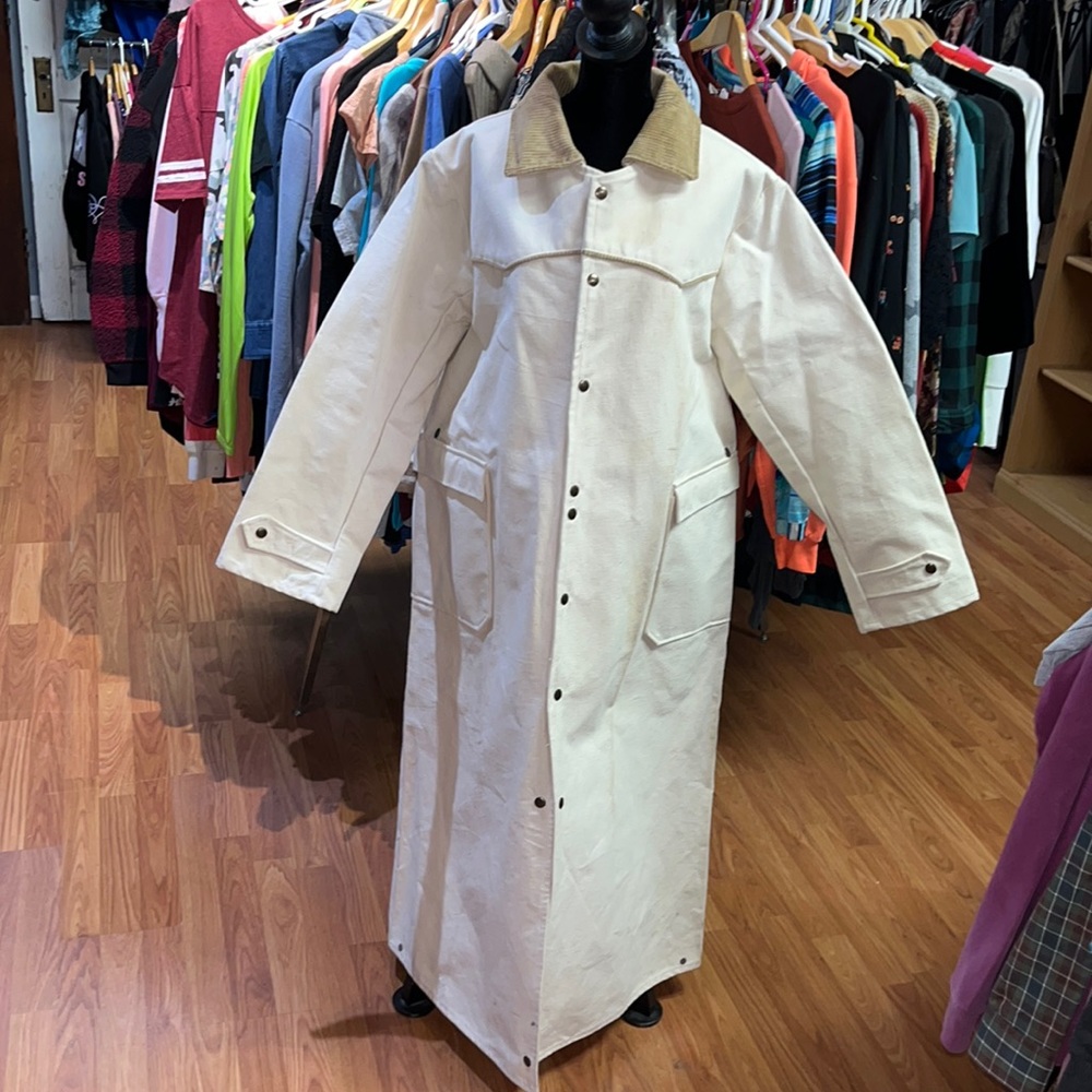 The Kyra Make Co. Vintage Khaki/cream Horse Riding Coat Size Small